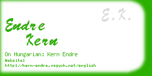 endre kern business card